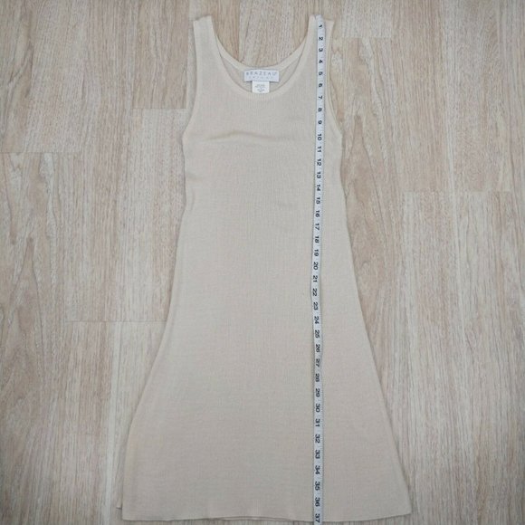 BRAZEAU TRICOT Designer Women's Size M Tank Bodycon Sleeveless Knit Mini Dress - Picture 7 of 8